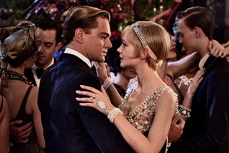 El gran gatsby Leonardo Dicaprio moda, escena, beso